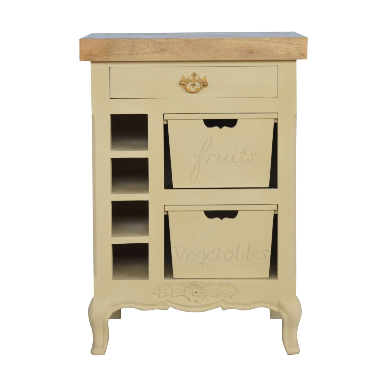 Gabinete de color crema estilo francés
