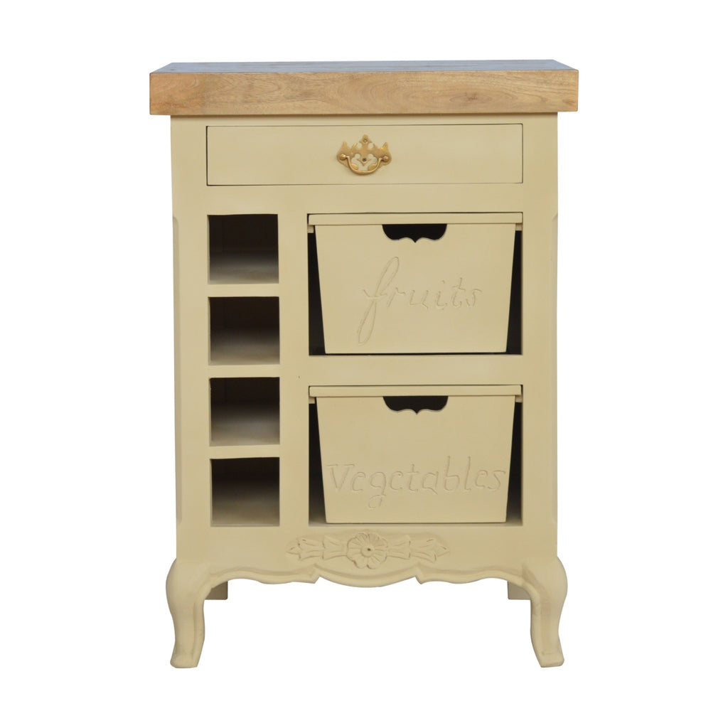 Gabinete de color crema estilo francés